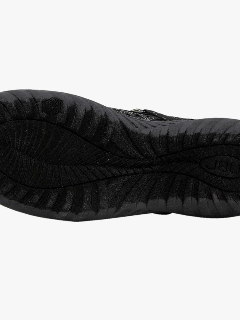 JBU Black Floral Cutout Mary Jane Flat with Adjustable Strap - Picture 4 of 4